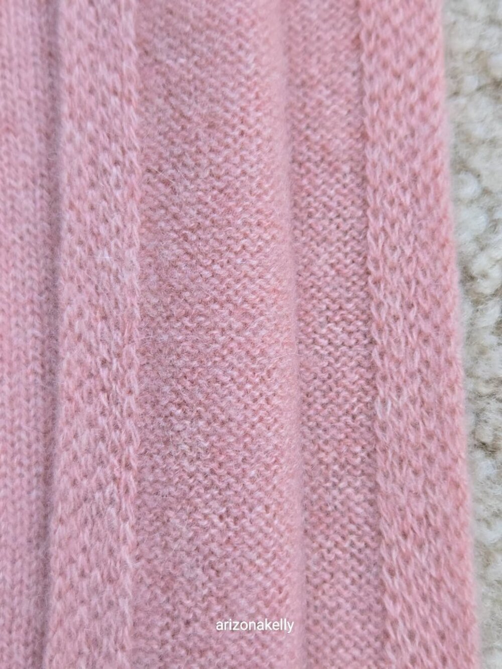 NWOT Cashmere Knit Scarf Pink - Picture 8 of 14